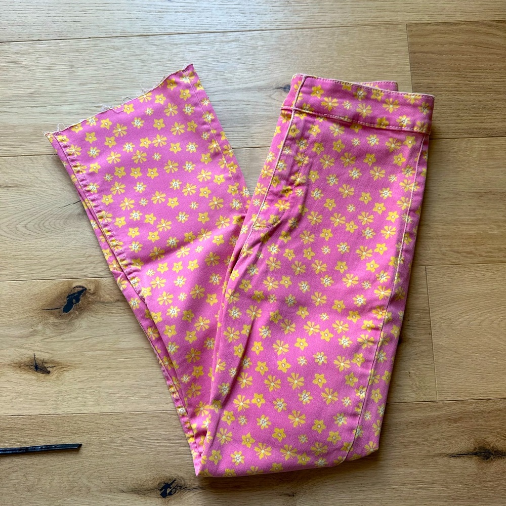 Zara Flowered printed jeans